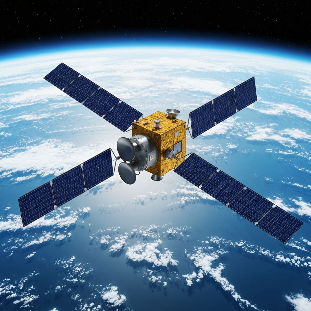 Satellite orbiting Earth